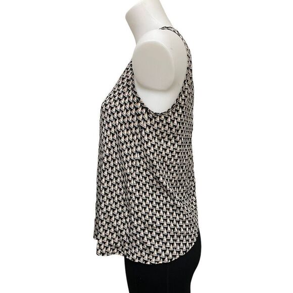 JOIE 100% Silk‎ Crossover Back Tank Top, Sailboat Print lightweight size XS - Picture 3 of 8